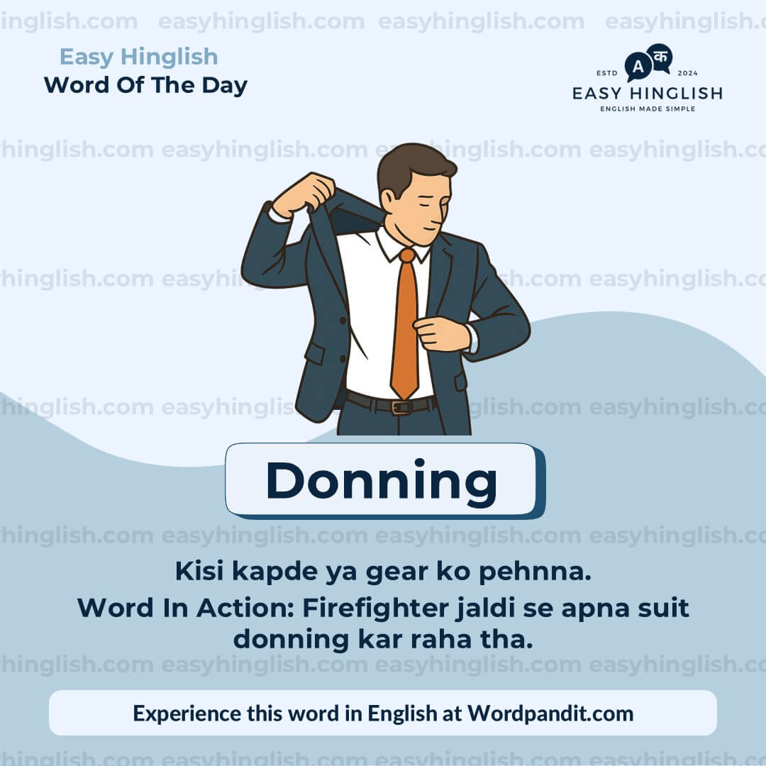 Donning Correspond Vocabulary Post