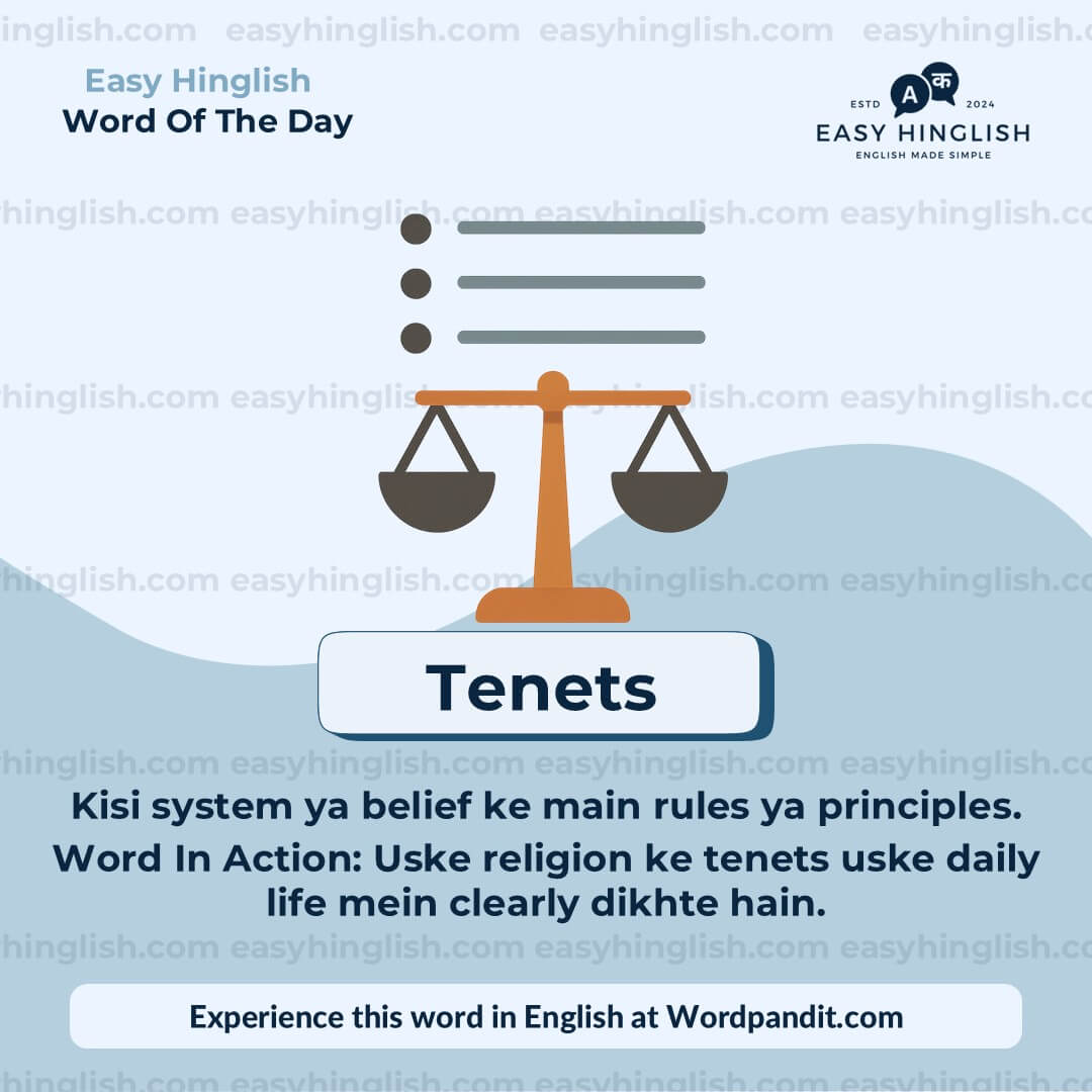 Tenets Continuum Vocabulary Post
