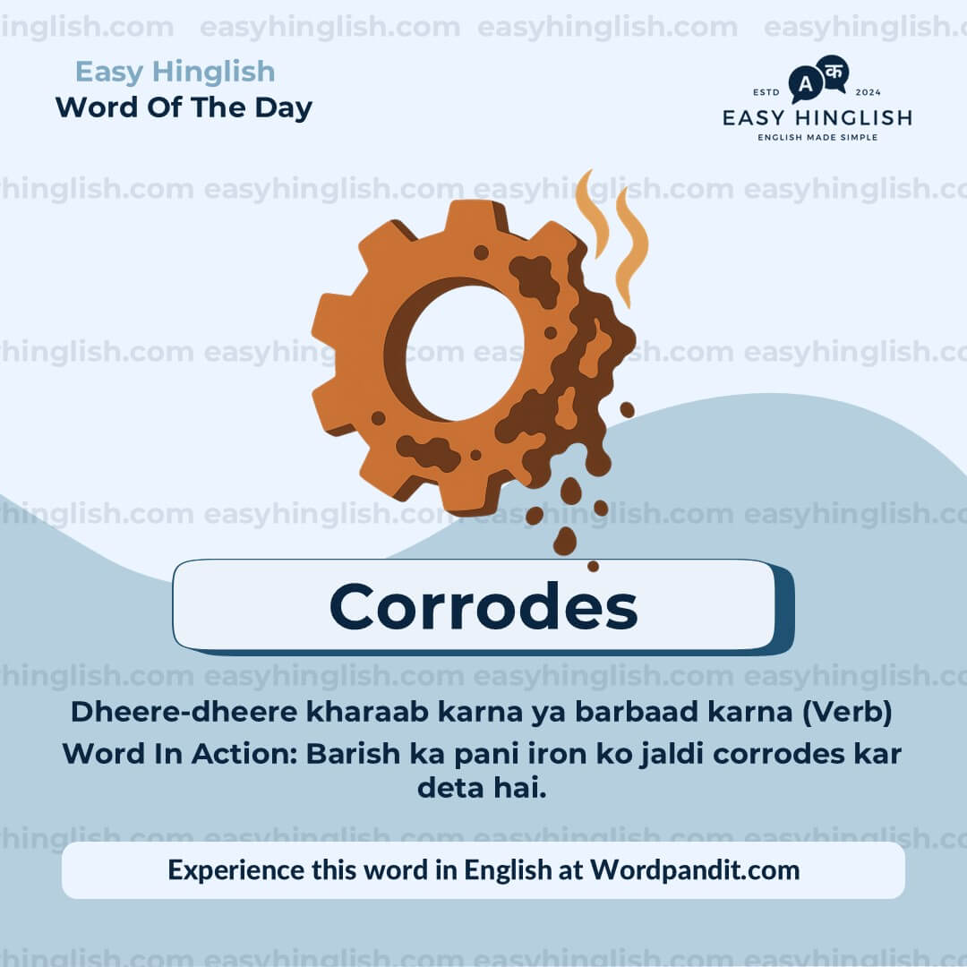 Corrodes Amateurs Vocabulary Post