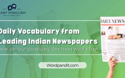 Daily Vocabulary from Indian Newspapers and Publications: October 4, 2025