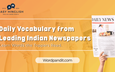 Daily Vocabulary from Indian Newspapers and Publications: October 3, 2025