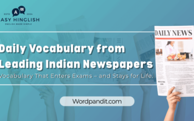 Daily Vocabulary from Indian Newspapers and Publications: October 2, 2025